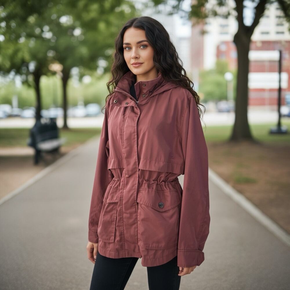 Ava & Viv Women's Plus Size Rust Utility Jacket 1X